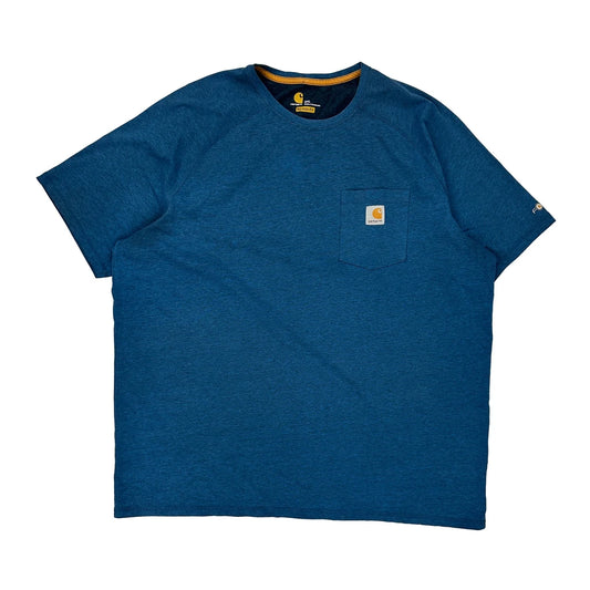 Carhartt T-Shirt - 2XL Blue Polyester Blend