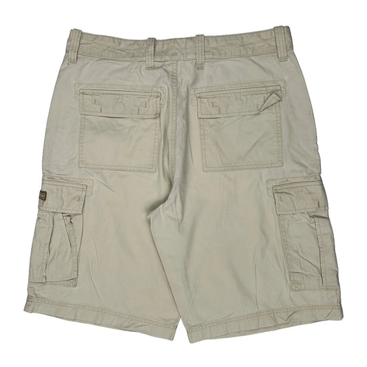 Tommy Hilfiger Pleated Cargo Shorts - 34W 11L Beige Cotton