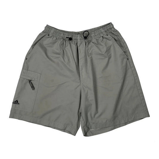 Vintage Adidas Sport Shorts - Large Grey Polyester