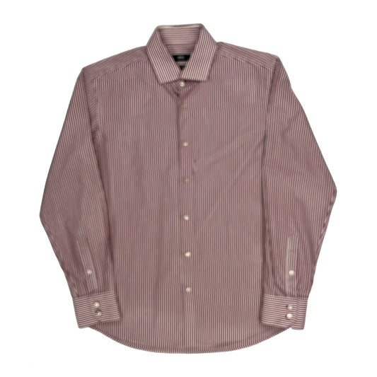 Boss Striped Shirt - Large Red Cotton
