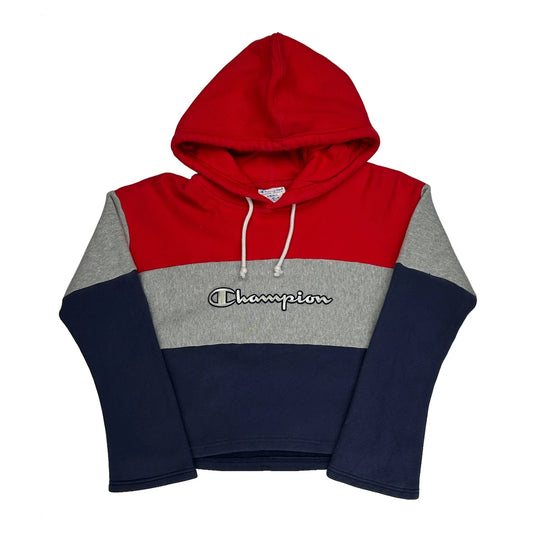 Reverse Weave Champion Spellout Hoodie - Small Red Cotton