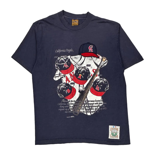 Vintage California Angels Nutmeg Graphic T-Shirt - XL Navy Cotton