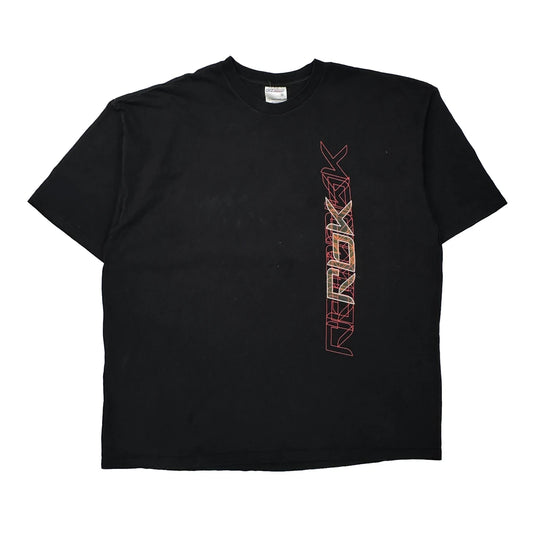 Vintage Reebok Graphic T-Shirt - 2XL Black Cotton