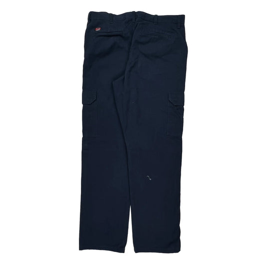 Wrangler Cargo Trousers - 35W 30L Navy Cotton
