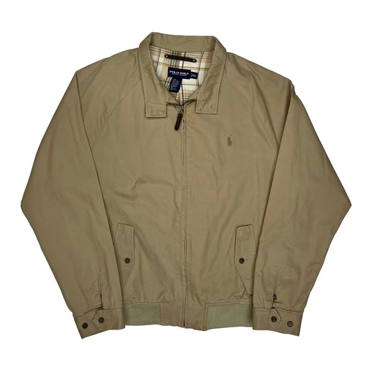 Vintage Polo By Ralph Lauren Harrington Jacket - XL Beige Cotton