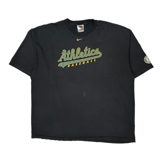 Vintage Athletics Baseball Nike Mlb T-Shirt - 2XL Black Cotton