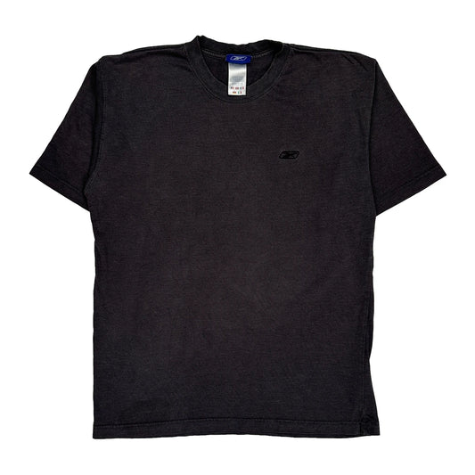 Reebok T-Shirt - Medium Black Cotton