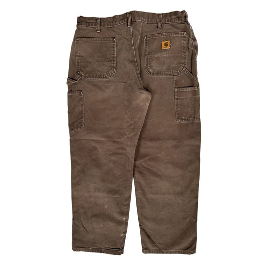 Carhartt Double Knee Dungarees - 36W 30L Brown Cotton