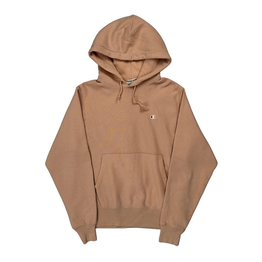 Reverse Weave Champion Hoodie - Small Beige Cotton