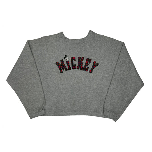 Mickey Mouse Mickey Unlimited Cropped Sweatshirt - Medium Grey Cotton