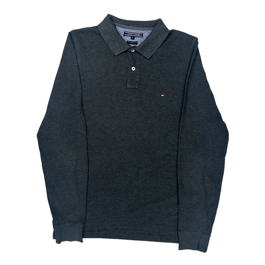 Tommy Hilfiger Slim Fit Polo Shirt - Medium Grey Cotton