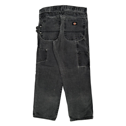 Dickies Carpenter Trousers - 32W 28L Grey Cotton