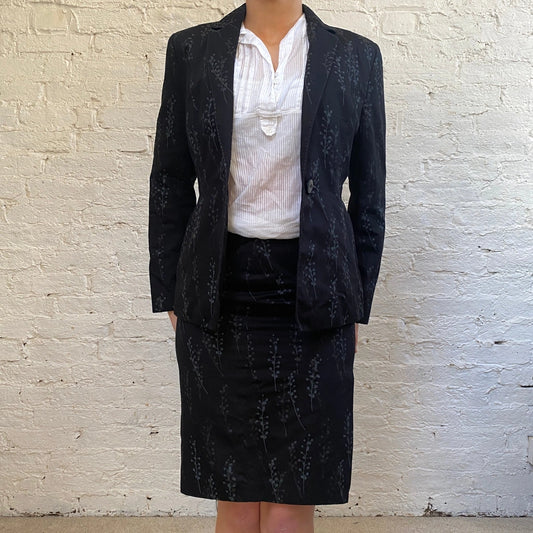 Vintage black Cheap & Chic Moschino Full Suit - womens small