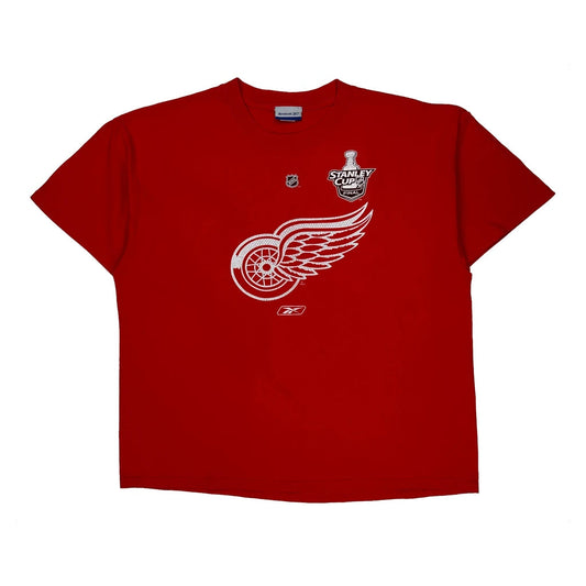 Vintage Stanley Cup Champions Reebok Nhl T-Shirt - Large Red Cotton