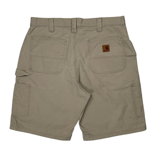 Carhartt Carpenter Shorts - 34W 9L Beige Cotton