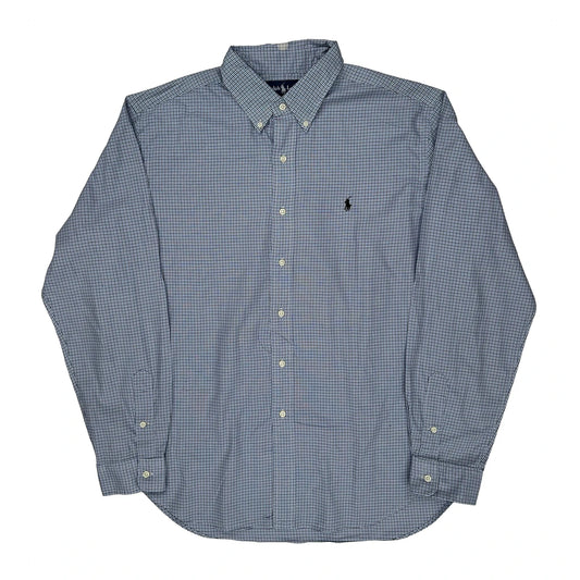 Ralph Lauren Checked Shirt - XL Blue Cotton