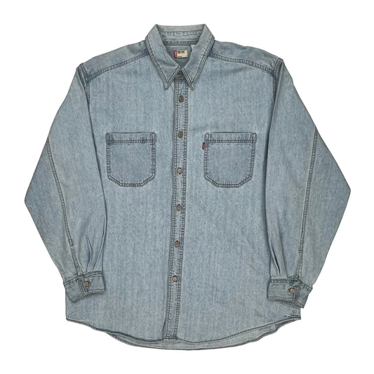 Vintage Levis Denim Shirt - Large Light Wash Cotton