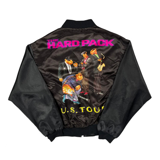 Made In USA The Hard Pack U.S. Tour Swingster The Camel Varsity Jacket - Large Black Nylon