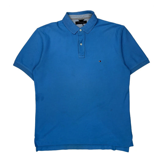 Vintage Tommy Hilfiger Polo Shirt - Large Blue Cotton