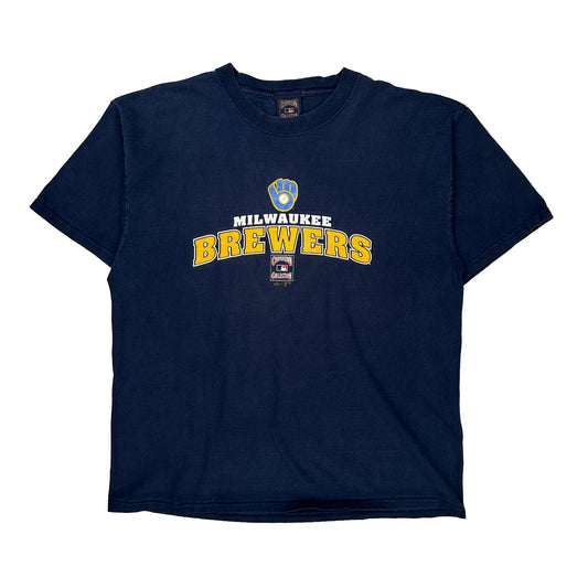 Milwaukee Brewers Cooperstown Collection Mlb T-Shirt - XL Navy Cotton