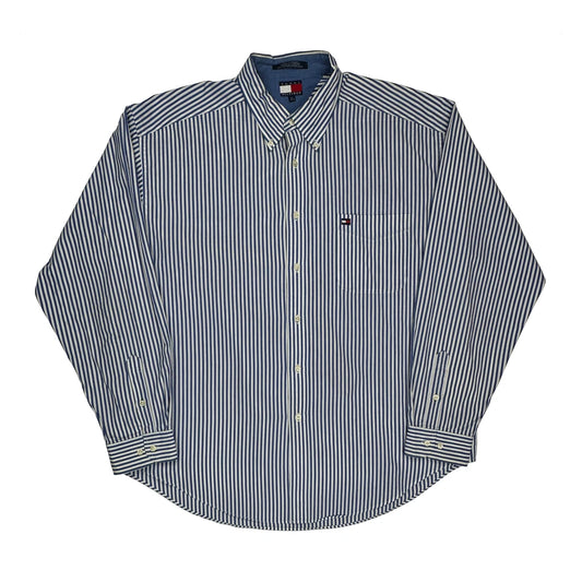 Tommy Hilfiger Striped Shirt - XL Blue Cotton
