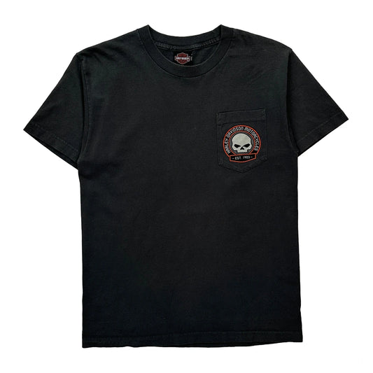 Harley-Heaven Harley Davidson Graphic T-Shirt - Medium Black Cotton