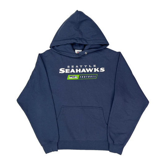 Seattle Seahawks Nfl Football Hoodie - Small Blue Cotton Blend