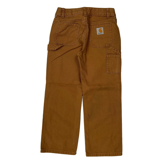 Age 7 Carhartt Double Knee Carpenter Trousers - Small Brown Cotton