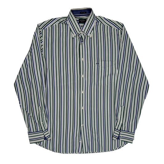 Paul & Shark Striped Shirt - Large Blue Cotton
