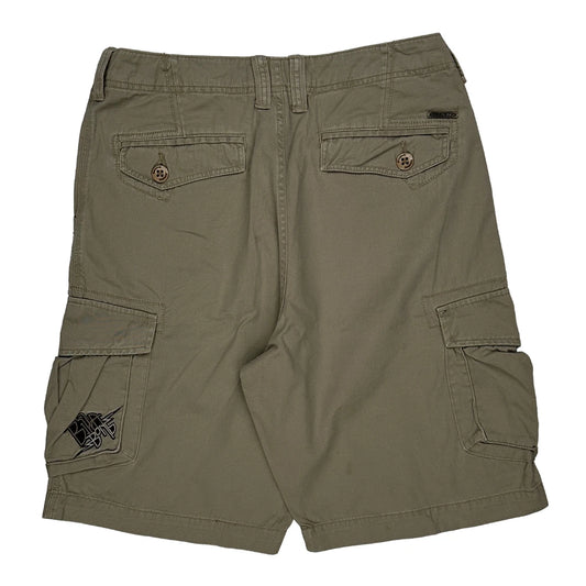 Billabong Cargo Shorts - 33W 11L Khaki Cotton