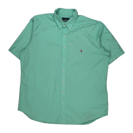Ralph Lauren Tall Short Sleeve Shirt - 2XL Green Cotton
