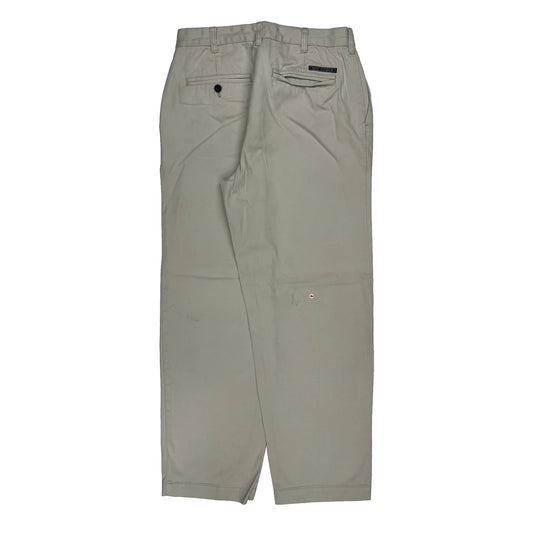 Vintage Tommy Hilfiger Pleated Chinos - 30W 30L Beige Cotton