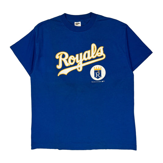 Royals Trench Single Stitch T-Shirt - XL Blue Cotton Blend