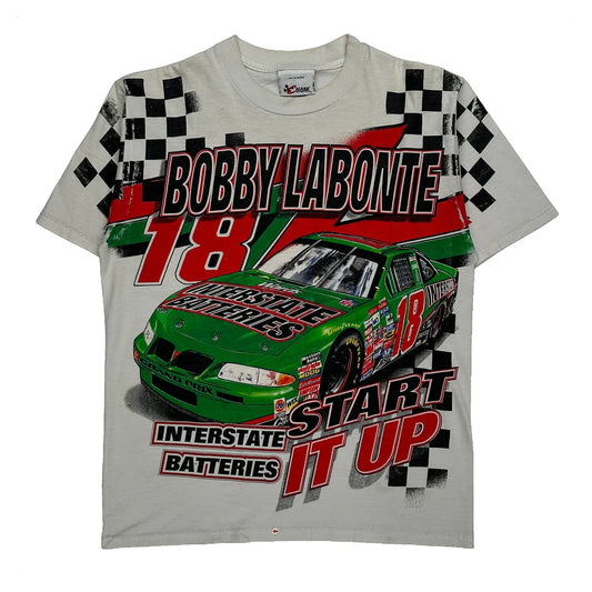 Bobby Labonte Chase Authentics Nascar T-Shirt - Medium White Cotton
