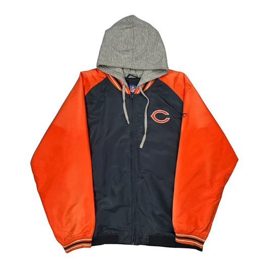Vintage Chicago Bears Reebok Football Windbreaker - 2XL Grey Polyester
