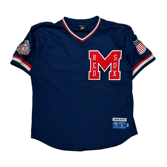 Vintage Memphis Red Sox Rings & Crowns Graphic Jersey - XL Blue Polyester