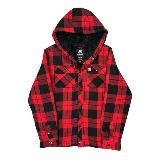Vintage Ecko Unltd Checked Jacket - Large Red Cotton