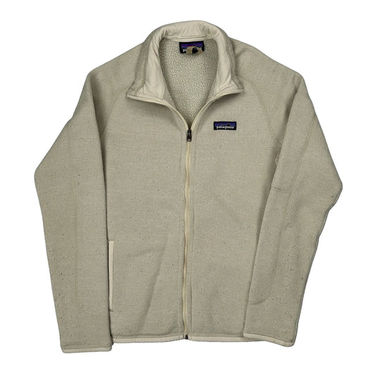 Vintage Patagonia Fleece Jacket - Small Cream Polyester