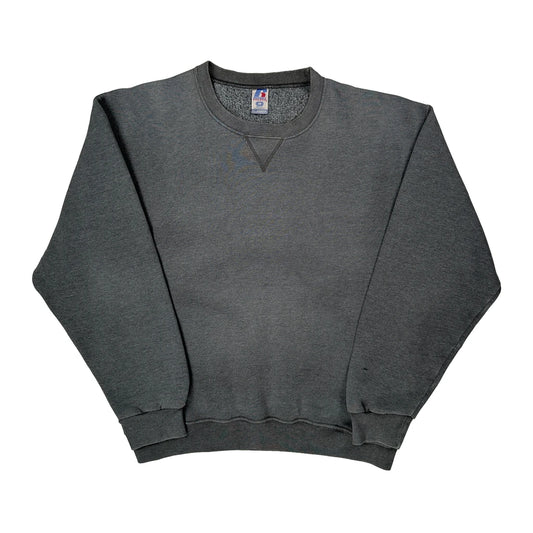 Russell Athletic Sweatshirt - Medium Grey Cotton Blend