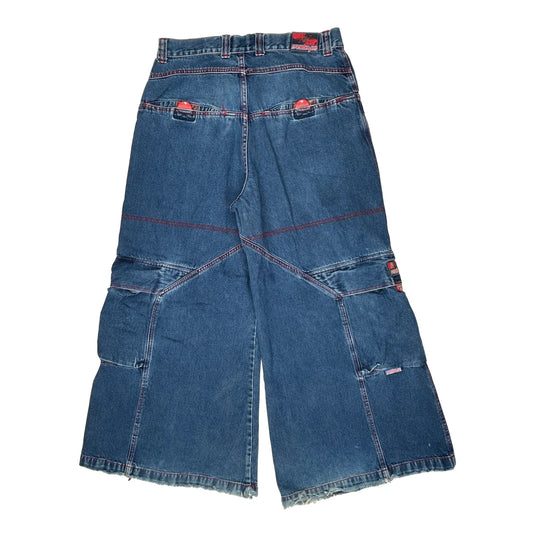 Snake Eyes Baggy Jeans - 28W 28L Blue Denim