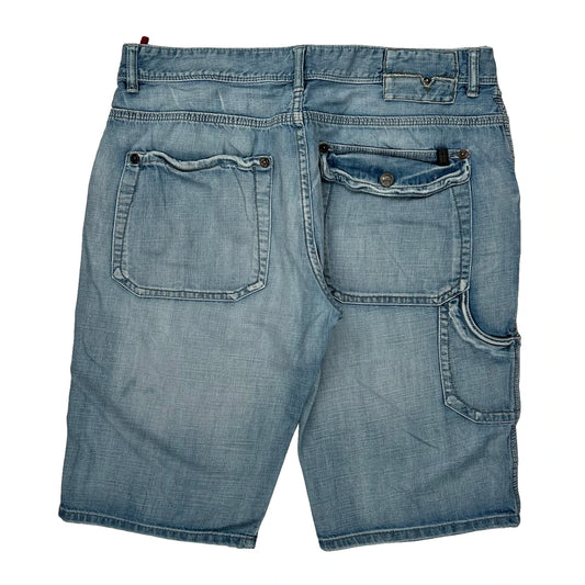 Unbranded Denim Shorts - 34W 12L Light Wash Cotton