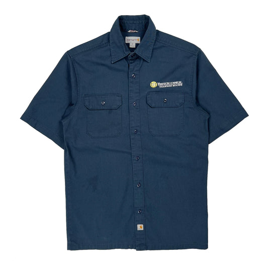 Carhartt Short Sleeve Shirt - Medium Blue Cotton