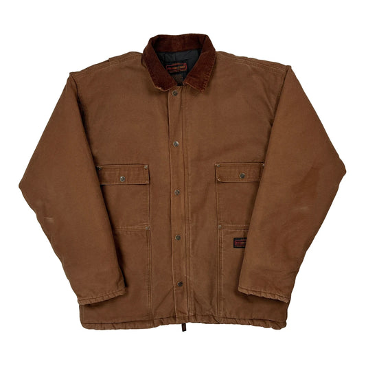 Five Brother Workwear Barn Chore Jacket - Large Brown Cotton
