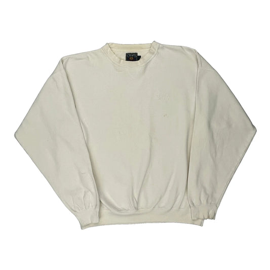 Chaps Ralph Lauren Sweatshirt - Large Cream Cotton Blend