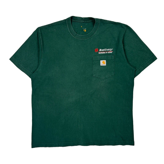 Xcel Energy Carhartt T-Shirt - No Size Green Cotton