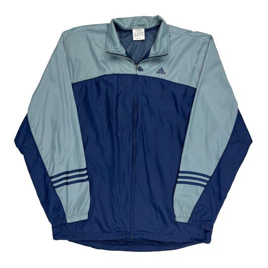 Adidas Track Jacket - Medium Blue Polyester