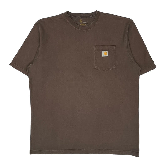 Carhartt Tall T-Shirt - 2XL Brown Cotton