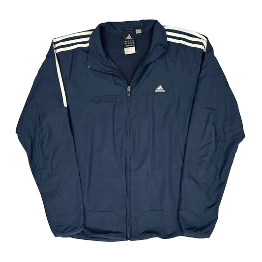 Adidas Track Jacket - Large Navy Polyester