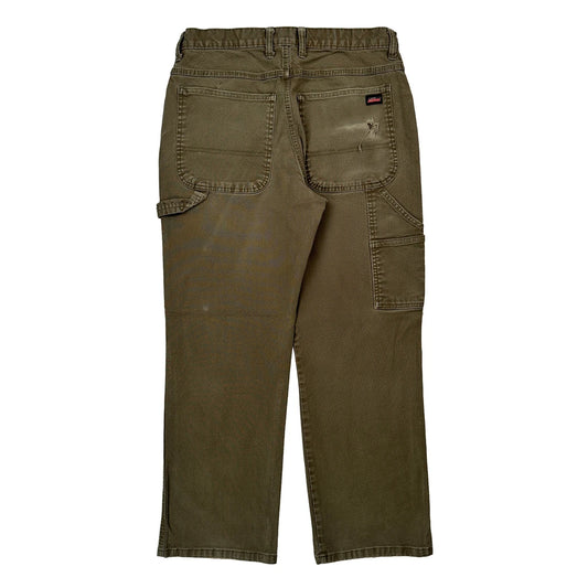 Dickies Carpenter Trousers - 30W 29L Brown Cotton