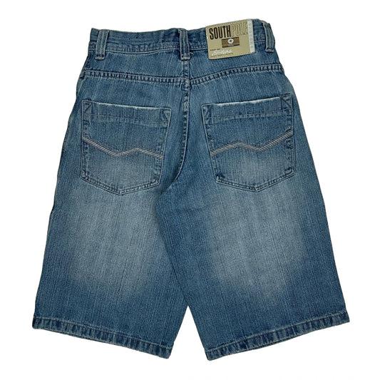 Southpole Baggy Denim Shorts - 28W 12L Blue Denim